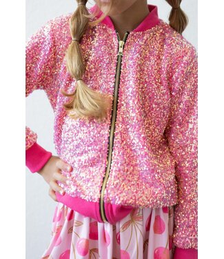 Mila & Rose Hot Pink Sequin Jacket