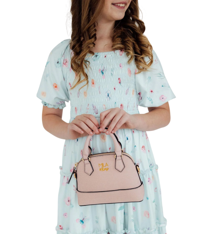 Mila & Rose Girls Crossbody Purse - Light Pink Shimmer