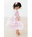 Mila & Rose Girls Pink Plaid 3/4 Sleeve Pocket Twirl Dress