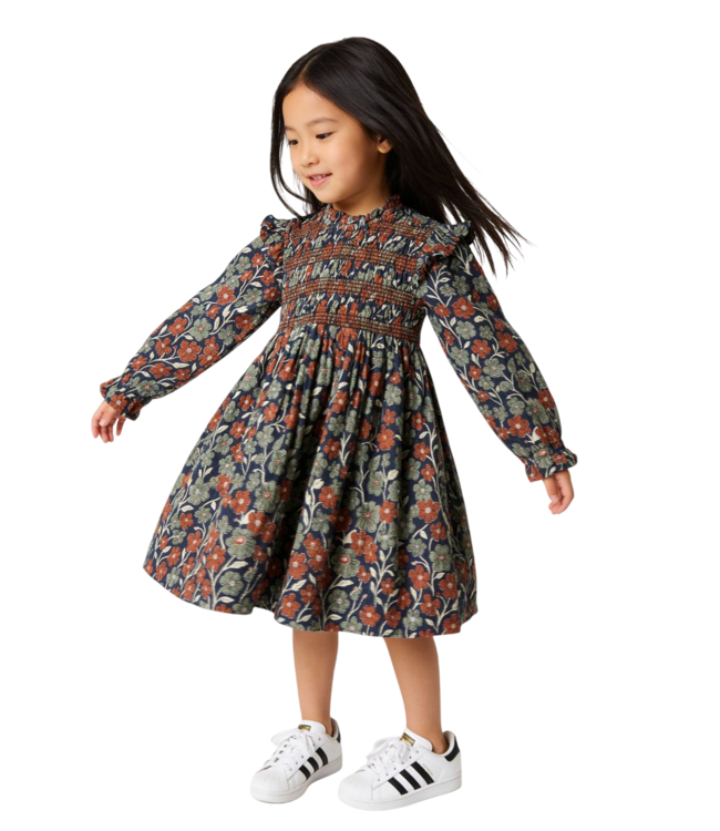 Woodblock Genevieve Dress