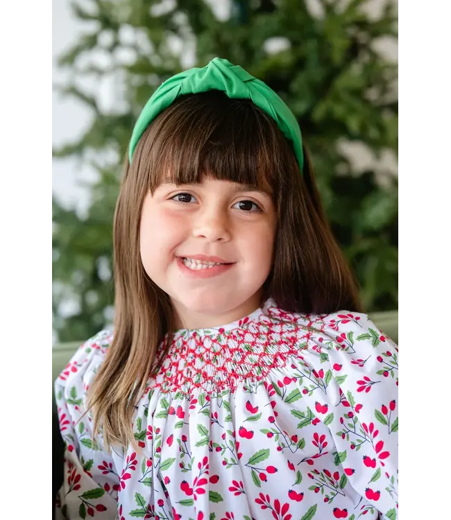 Ruth and Ralph Girls Smocked Holly Helen Dress