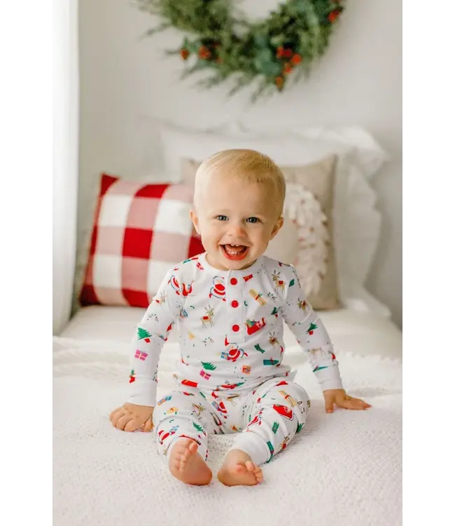 Little English Boys Vintage Christmas Printed Jammies