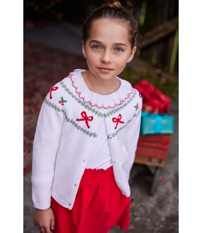 Holiday Bow Fair Isle Sweater
