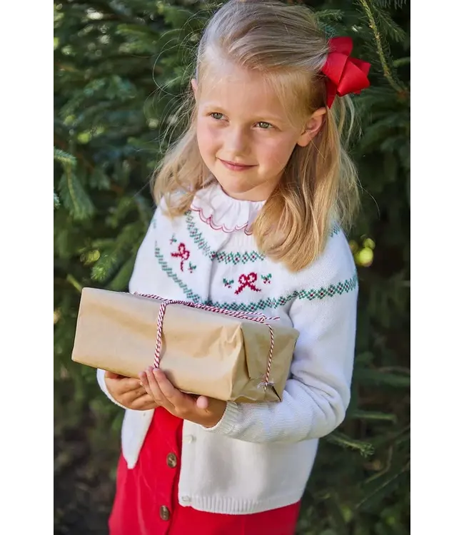 Holiday Bow Fair Isle Sweater