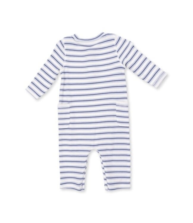Angel Dear Vintage Stripe Blue - Uni Romper