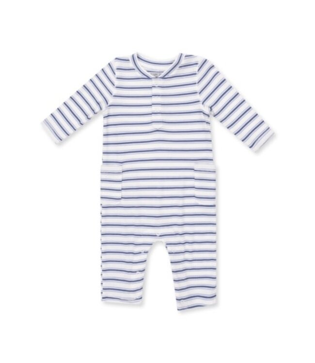Angel Dear Vintage Stripe Blue - Uni Romper