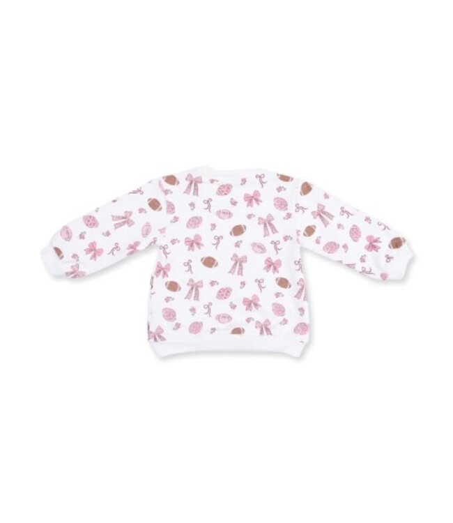 Footballs and Bows - Oversized Sweatshirt and Baby Bells Set