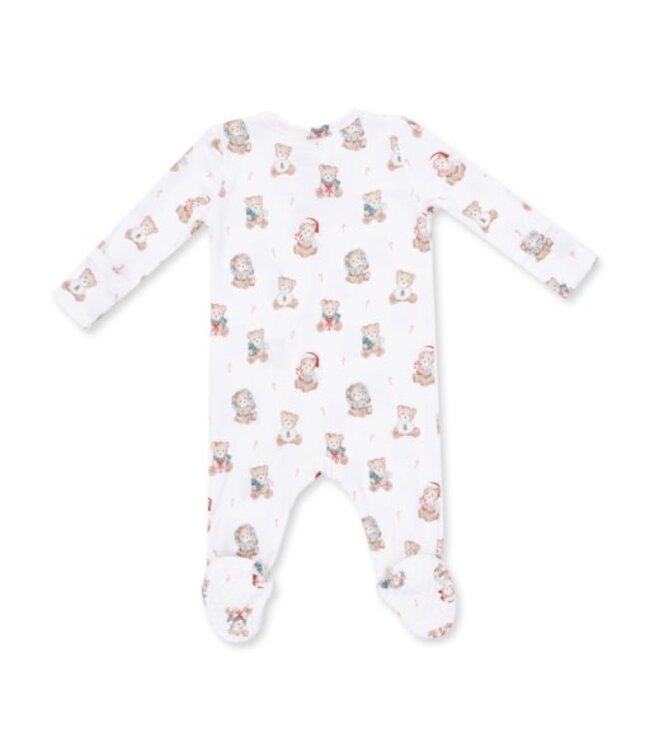 Christmas Teddy Bears Uni - 2 Way Zipper Footie