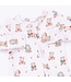 Christmas Teddy Bears Pink - 2 Way Ruffle Back Zipper Footie