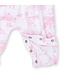 Angel Dear Golf Toile Pink - Smocked Long Sleeve Romper