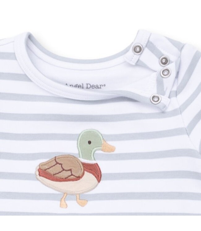 Mama Mallard - Long Sleeve Snap Shoulder Romper