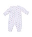 Anna Floral Stripe - Smocked Long Sleeve Romper