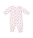 Angel Dear Rose Bow Lattice - Smocked Long Sleeve Romper