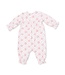 Angel Dear Rose Bow Lattice - Smocked Long Sleeve Romper