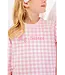 Palm Beach Pink Gingham Big Sister Cassidy Comfy Crewneck