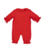 Angel Dear Ribbon Red Knit Long Sleeve Flame Resistant Ruffle Collar Romper