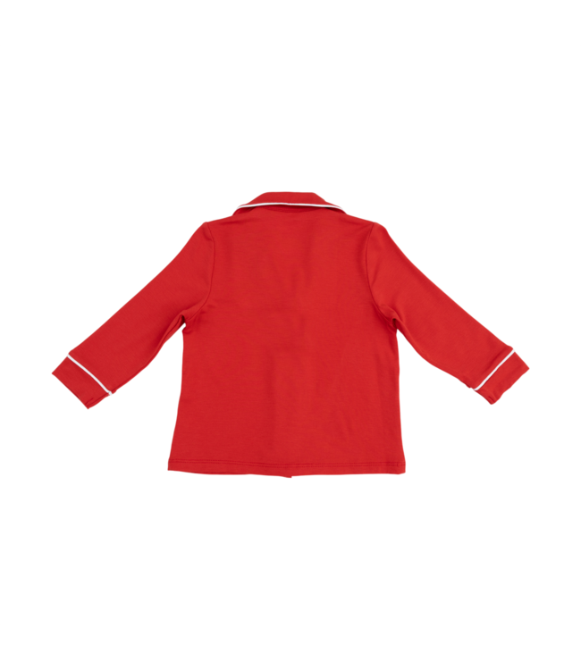 Angel Dear Ribbon Red Knit Kids Long Sleeve Flame Resistant Coat Style with Pant