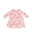 Angel Dear Pink Bows & Santa Long Sleeve Nightgown with Ruffle Collar