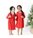 Angel Dear Ribbon Red Long Sleeve Nightgown with Peter Pan Collar