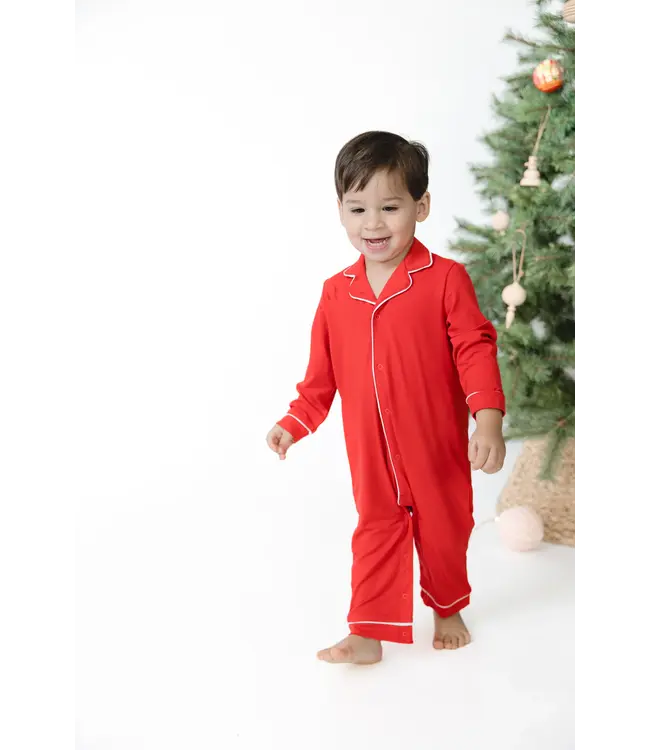 Angel Dear Ribbon Red Long Sleeve Coat Style Romper