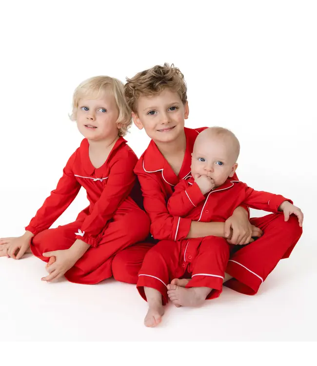 Angel Dear Ribbon Red Long Sleeve Coat Style Romper