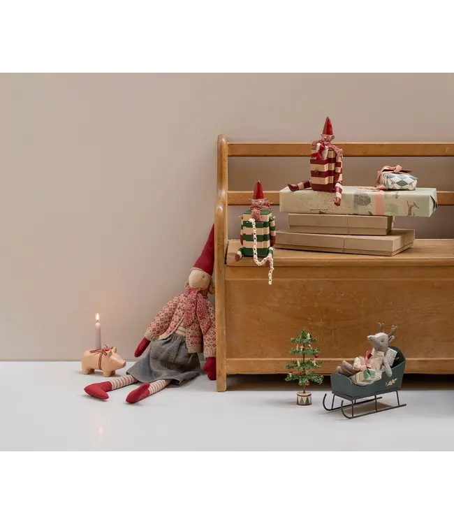 Maileg Sleigh, Mouse - Green