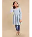 Tea Collection Girl Blue Fog Velour Ballet Dress
