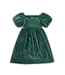 Tea Collection Girl Pineneedle Puff Shoulder Velour Dress