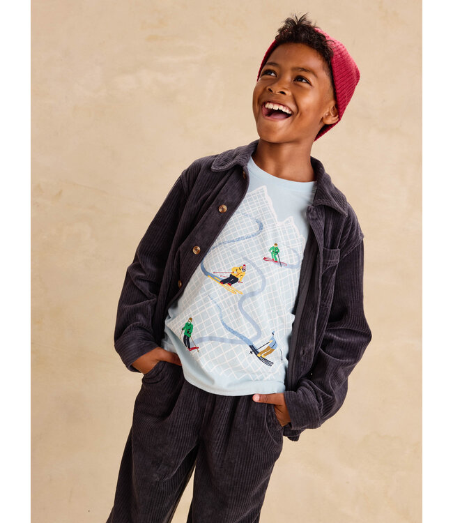 Tea Collection Boy Sterling Blue Downhill Run Graphic Tee