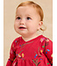 Tea Collection Little Girl Hollyhock Garden Wrap Baby Romper