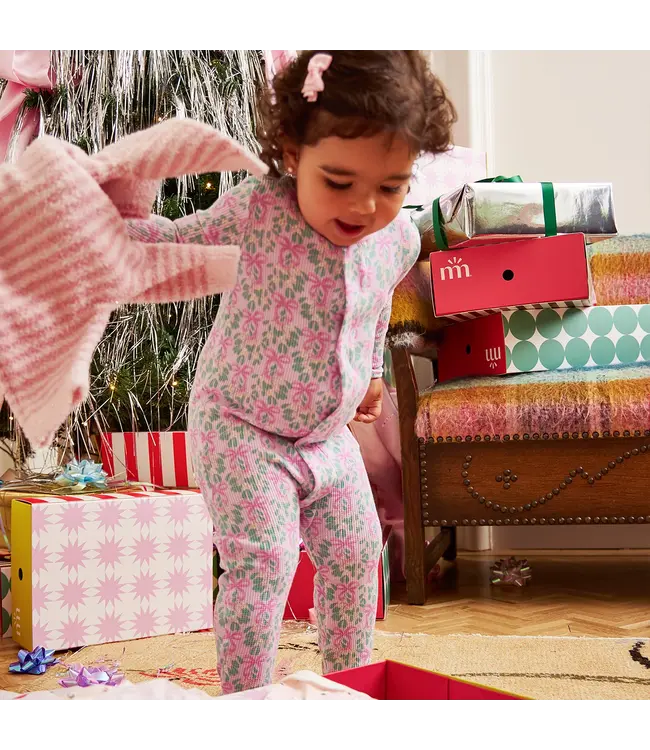 Mistle Bow Waffle Magnetic Footie