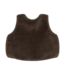 MinyMo Baby Girl Teddy Vest - Chocolate Chip