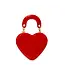 Doe a Dear Red Heart-Shaped Leather Purse