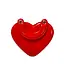 Doe a Deer Red Heart-Shaped Leather Purse