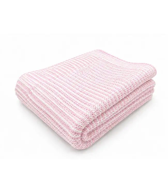 A Soft Idea Stripes Baby Blanket - Blue, Pink