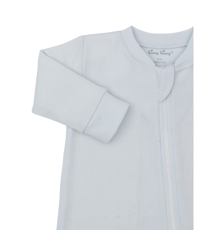 Kissy Kissy Pointelle Zip Footie