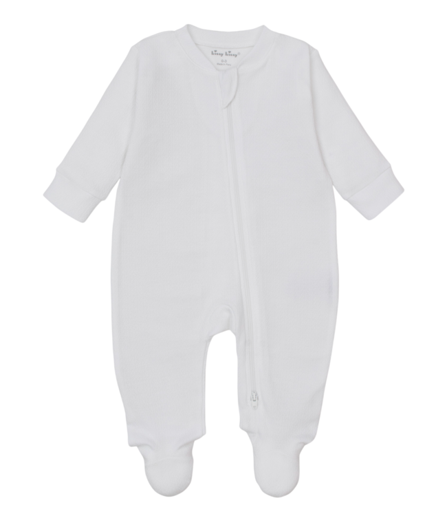 Kissy Kissy Pointelle Zip Footie