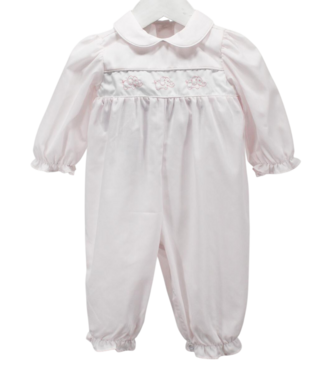 Baby Blessings Pink Elephant Leilani Romper