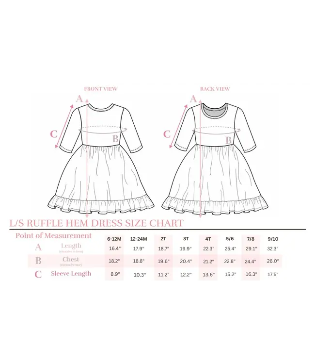Dachshund Through the Snow Long Sleeve Ruffle Hem Twirl Dress | Mila & Rose