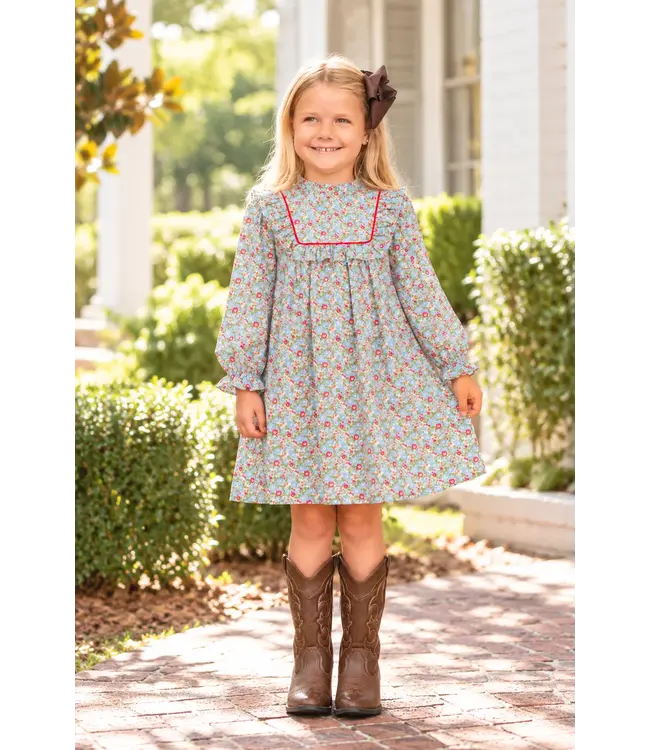 Haley Evergreen Floral Dress | The Oaks Apparel