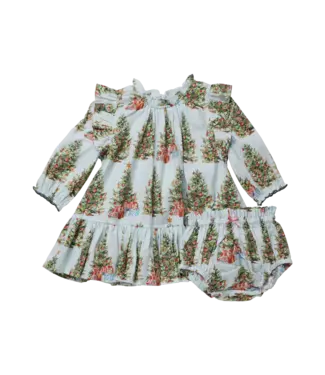 Pink Chicken Trees & Presents Harper Dress Set