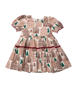 Pink Chicken Gingerbread Houses Eliza Dress