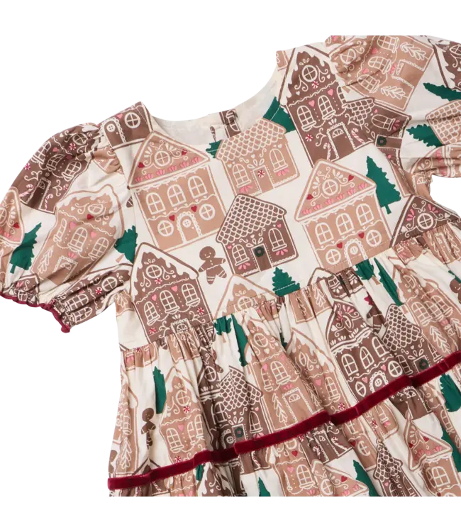 Gingerbread Houses Eliza Dress | Pink Chicken