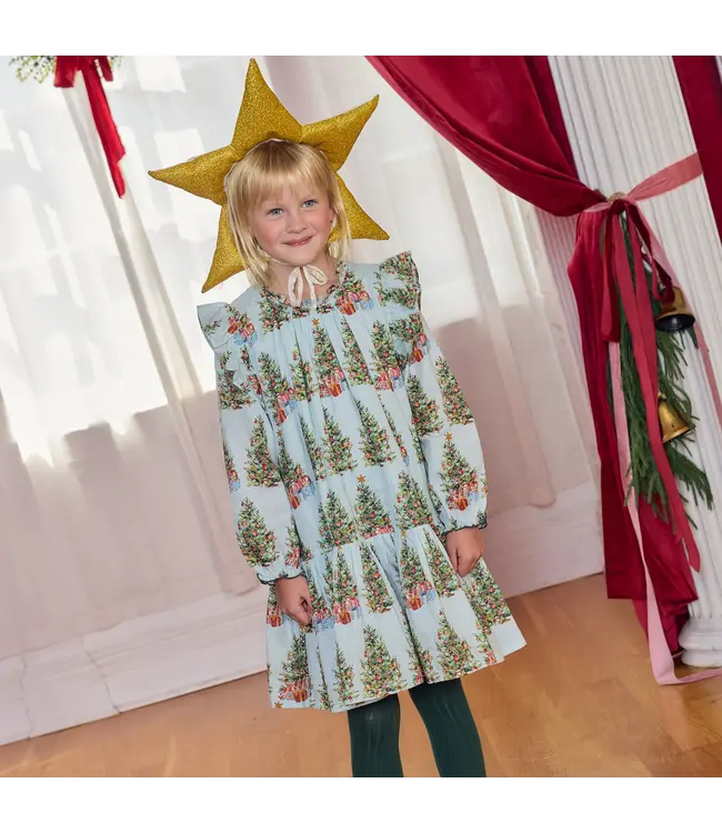 Trees & Presents Girls Harper Dress | Pink Chicken