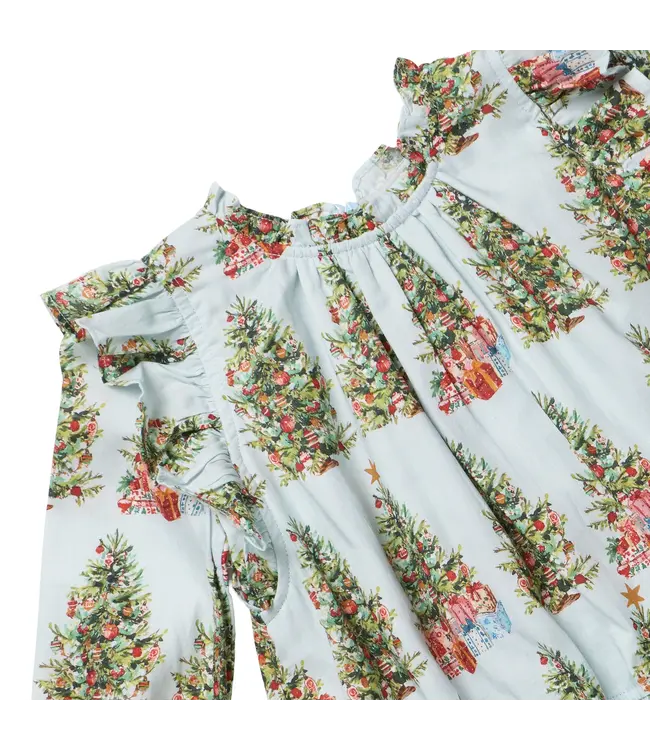 Trees & Presents Girls Harper Dress | Pink Chicken