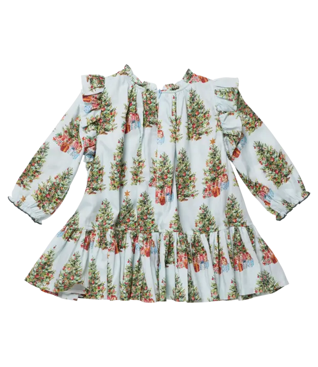 Trees & Presents Girls Harper Dress | Pink Chicken