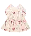 Antique Candy Canes Girls Lame Steph Dress | Pink Chicken