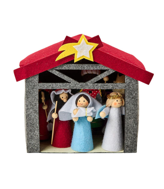10pc Handcrafted Felt Nativity Set | Two's Company