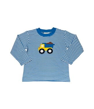 Luigi Blue/White Stripe Dump Truck L/S Tee