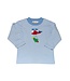 Luigi Light Blue/White Stripe Helicopter with Christmas Tree L/S Tee